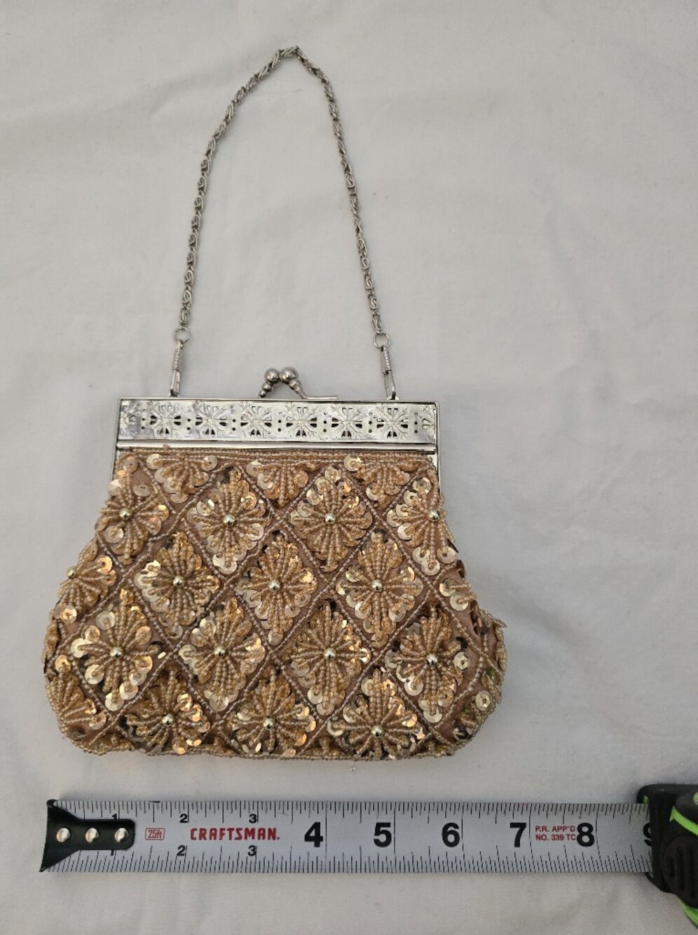 Gold Beaded Evening Bag